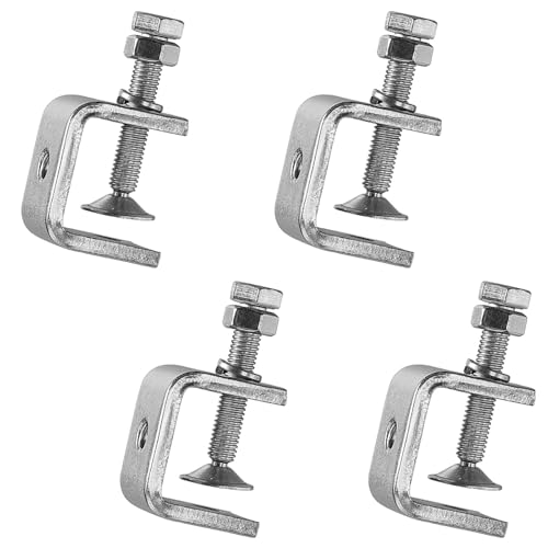 Anhoer 4Pcs 304 Stainless Steel C Clamps Heavy Duty Tiger Clamp with Adjustable Wide Jaw Openings 30mm Woodworking Building C Clamps for Woodworking Mount Welding Building Household Desktop