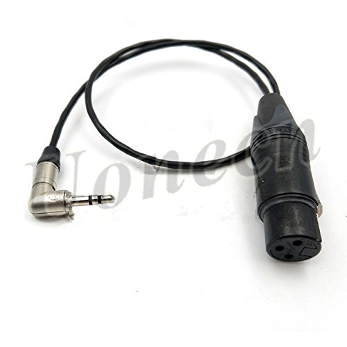 Uonecn XLR 3 Pin Female Red Epic Audio Clip of 60cm Original Plug Right Angle 3.5mm TRS