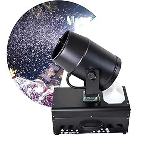 Máquina de nieve de 2000 W con control remoto, generador de copos de nieve para escenarios, rociado directo de 120° a 5-8 m, ideal para efectos escénicos, Navidad, bodas y fiestas miniatura 1