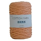 1PCS 200g 7.1oz Soild Color Hollow Knitted Crochet Yarns Nylon Cord Polyester Thread Round Rope Yarn