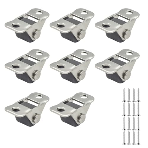 Image of 8 Pack 0.5 Inch Mini Caster Wheels - Low Profile, Silent Rubber Rolling Castors with Steel Top Plate & Screws for Furniture, Small Appliances, Carts, Light-Duty DIY