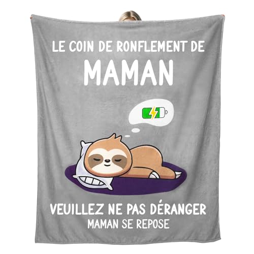 Unictop Cadeau Fete des Meres, Cadeau Maman- Idée Cadeau pour Anniversaire Maman, Noël, Valentine- Plaid personnalisé（150 x 130 cm）