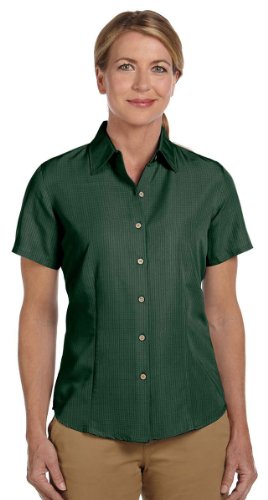 Chemise camp shirt textured Harriton M560W respirante et anti-plis pour femme