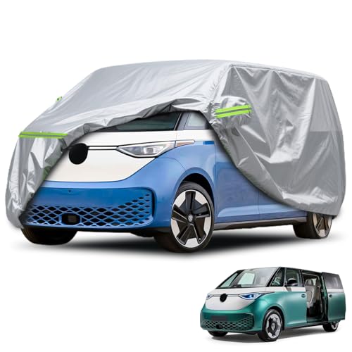 Housse VW ID Buzz – Housse de Protection pour Voiture ID Buzz Tissu Oxford Dupont, Buzz Protection Toutes Saisons, Imperméable et Anti-UV, Installation Facile, Porte Zippée Pratique