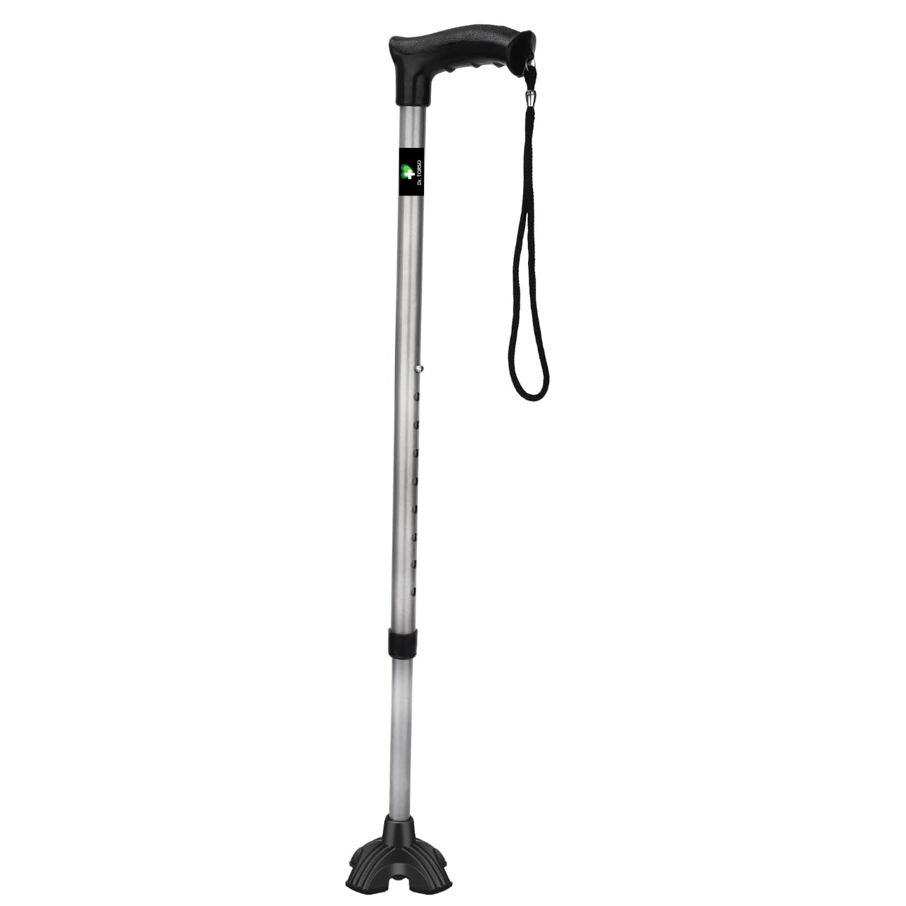 Dr. TORSO Sturdy Walking Stick with Self Standing Base and Adjustible Height, Mild-Steel Body for Men/Women, Patients, Old People (Blue)-image-24
