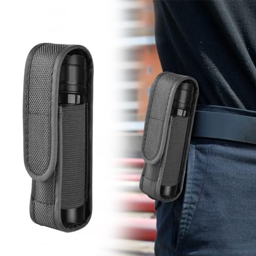 IBXWMNG 1 pieza Funda de nailon para linterna táctica ，bolsa universal colgante para...