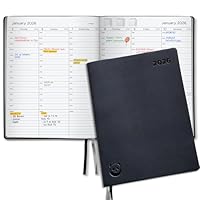 2026 Diary by Smart Panda – Silver Edition, A4 Week to View Dated Planner – Softcover and Gift Box - Appointment Book, 30 Minute Intervals – Annual Calendar, November 2025 - December 2026