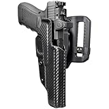 OWB Quick Release Paddle Holster fits Glock 40 MOS Gen 4 (Right-Hand Draw, Carbon Fiber)