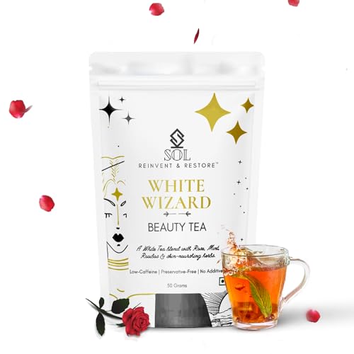 See full amazon price history chart for SOL - Reinvent & Restore Sol Beauty Tea-White Tea For Glowing Skin&Hair|Boosts Collagen Prodution,Clears Acne,Anti-Aging Effects|With Rose,Tulsi,Ashwagandha,Rooibos,Turmeric(50 Grams Loose Leaf) SOL - Reinvent & Restore Sol Beauty Tea-White Tea For Glowing Skin&Hair|Boosts Collagen Prodution,Clears Acne,Anti-Aging Effects|With Rose,Tulsi,Ashwagandha,Rooibos,Turmeric(50 Grams Loose Leaf) (B0C74TGP3B) Amazon Price History, Amazon Price Tracker