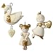 Hallmark 2016 Christmas Ornament 12 Little Days of Christmas: Set of Days 7-9 Mini Porcelain Ornaments …