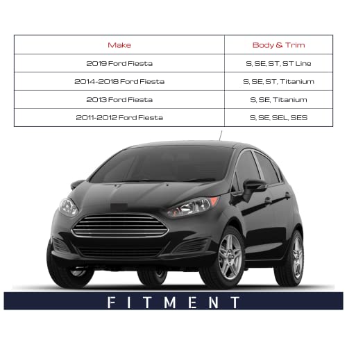 Spieg Fo1321457 Passenger Side Mirror Replacement For Ford Fiesta 2011-2019 Power Heated W/Spotter W/Turn Signal Light Black Cover (Rh) #TOP7