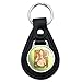 Black Leather Eve with and Snake in Garden of Eden Keychain