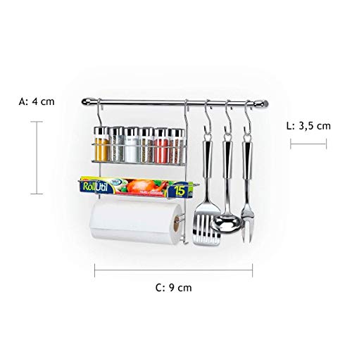Kit Porta Temperos Cook Home Condimentos Barra Ganchos Casa