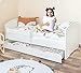 Alcube® Kinderbett 80x180 cm mit Schublade und Matratze inkl. Rausfallschutz und Lattenrost als Set Bett Weiß 180x80 cm Jugendbett für Jungen und Mädchen