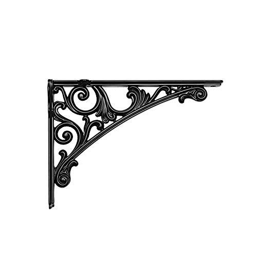 Harpoon 2 Pack 8 Inch Shelf Brackets Cast Iron, Large 7.8X 5.5 Inch (Black) #TOP1