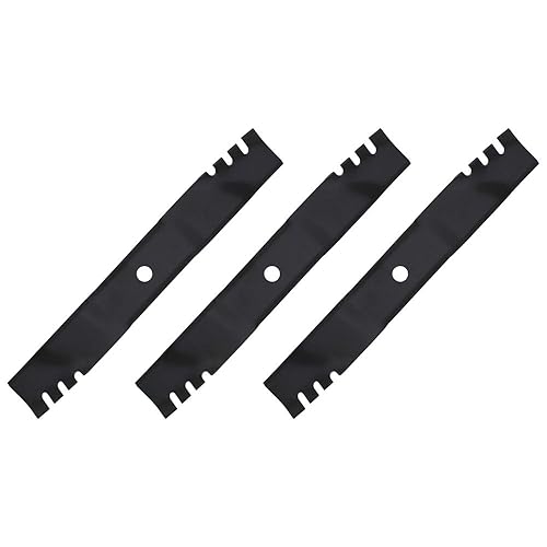 Miniatura 3 de RAParts B1PD1054 - Juego de 3 cuchillas de mulching para John Deere, compatible con modelos de cortacésped JD 54C Deck