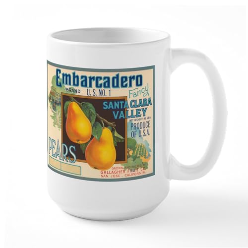 CafePress Embarcadero Pears 15 oz Ceramic Mug