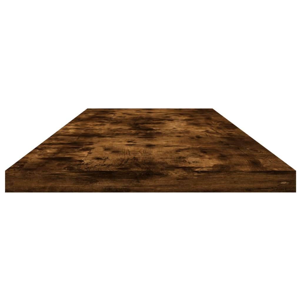 Regały ścienne, zestaw 4 sztuk, dąb wędzony, 100 x 20 x 1,5 cm, materiał drewnopochodny, wszechstronne miejsce do przechowywania, organizer do salonu, biura, piwnicy, garażu, kuchni, łazienki