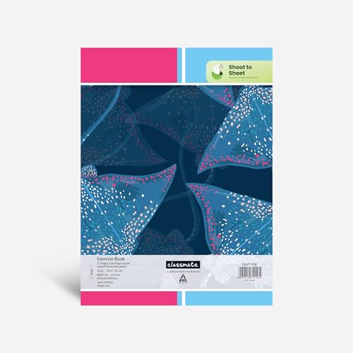 Image of Classmate Notebook - 240mm x 180mm, Soft Cover, Single Line (Pack of 12)