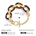 BCIOUS Minimalists Two Tone OT Clasp Resin Jewelry Her or Him Fashionable Wristband