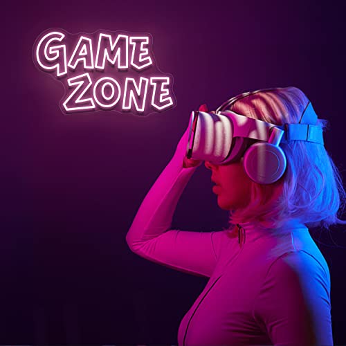 Yikbik Gaming Neon Sign, Game Zone Neon Signs For Wall Decor, Gamer Neon Sign For Room Decor - Neon Gaming Sign For Gamer Room Decor - Led Sign Best Gamer Gifts For Teen Boys, Kids(Pink) #TOP1
