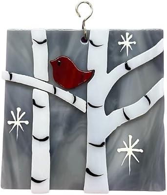 Glass Cover Birch Trees Winter