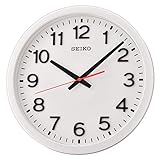 reloj de pared seiko qxl002a Reloj de cuarzo de acero inoxidable con correa de piel y hebilla