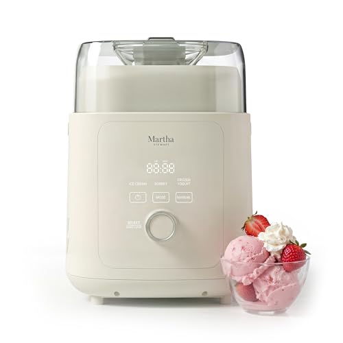 Martha Stewart 1 Quart Ice Cream Maker, Built-In Compressor, No