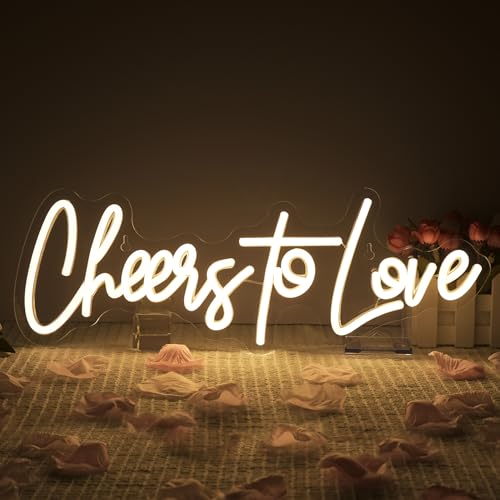 Lucunstar Cheers to Love Neon Sign Wedding Neon Sign Led