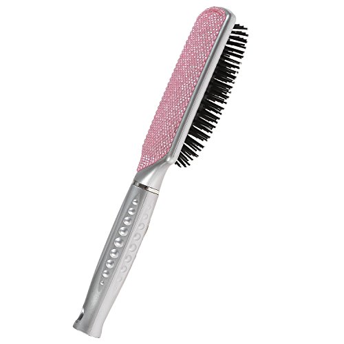 Fashion Pink Crystal Paddle Brush,Exclusive Blingbling Hair Brush,Massage Air Cushion Rhinestone Hair Comb For Women #TOP4