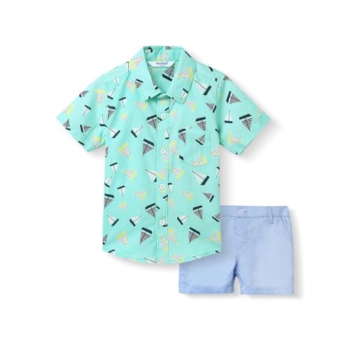 Image of Nautinati Boys Printed Shirt & Short Clothing Set Combo | Age 0-3 Years