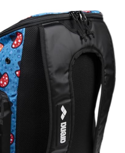 Image of ARENA Spiky III Backpack 45 Swimming Athlete Sports Gym Rucksack Large Training Gear Equipment Swim Bag for Men and Women, 45 Liters, Mushrooms