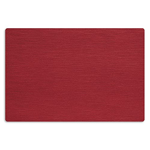 4 Jogo Americano Juta Vermelho- Impermeável Limpa Facil Pvc