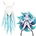 Produktbild GamesCosplay Perücke LOL KDA League of Legends Ahri der neunschwänzige Fuchsgeist Blüte Blau und Lila Langes Haar Anime Comic-Con Weihnachtskarneval Halloween Party Mode Perücke