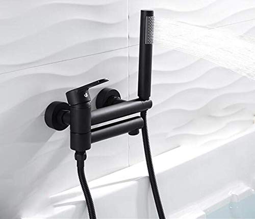 Mitigeur bain douche noir mat pour baignoire murale design