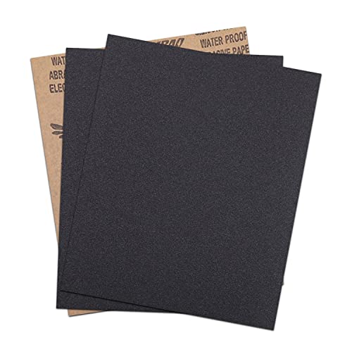 Auniwaig Sand Paper 3PCS Sandpaper 9 x 11inch Wet or Dry Sandpaper Sheets 120 Grit Sandpaper Sheets Sandpaper for Wood Metal Sanding Polishing