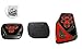 Produktbild 52346 Sportpedale Pedalset Universal Pedalauflage für Schaltgetriebe Fahrzeuge Sportpedalset Pedalabdeckungen Chrom schwarz und Rot