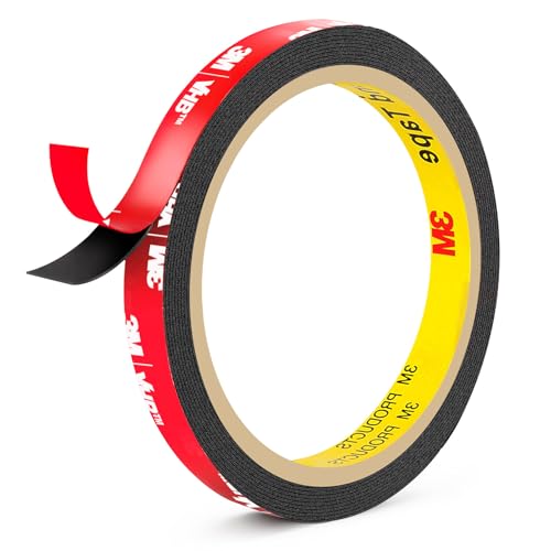 Image of 3M Double Sided Tape Heavy Duty 0.39in x 10ft, Removable Mounting Tape | Adhesive Strips Double Sided Mounting Tape, Strong Foam Tape for Walls Picture Hanging Poster, Car, LED Strip Light