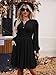 UEAL Black Long Sleeve Sweater Dress for Women Casual Ladies Fall Winter A Line Dresses Medium Black