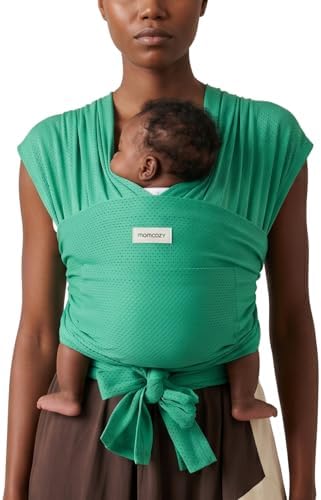 Momcozy Baby Carrier AirMesh - The Perfect Summer Water Sling for Newborns to Toddler 8-35 lbs - Cooling, Breathable and Lightweight Baby Wrap, Nice for Summer, Pool, Beach, Swimming,Lake Green