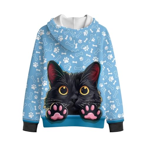 YEXIATODO Zip Up Hooded Sweatshirt for Boys Long Sleeve Crop Top with Pockets Hoodies Fleece-Lined Pullover Sweatshirts3