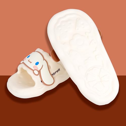 Cute Cartoon White Ear Dog Cute Rabbit Bunny Slides for Girls Boys House Slides Non-Slip Bathroom Shower Sandals Rubber Slippers4