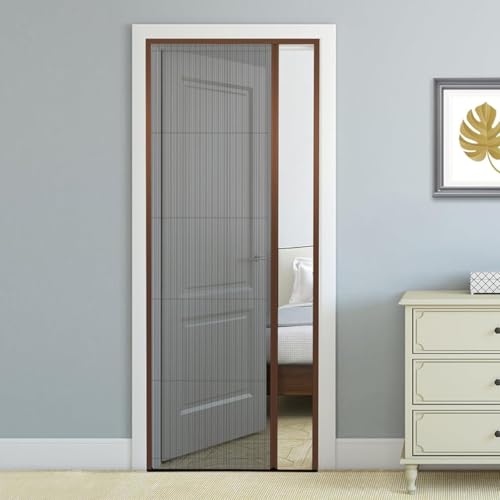 Image of HASTHIP Magnetic Screen Door 39.27x 78.74 Inches Mesh Screen Door Mosquito Proof Self Sealing