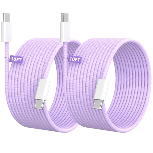 [Apple MFi Certified] iPhone 17 16 15 Charger Cable Cord 10FT,2 Pack Purple