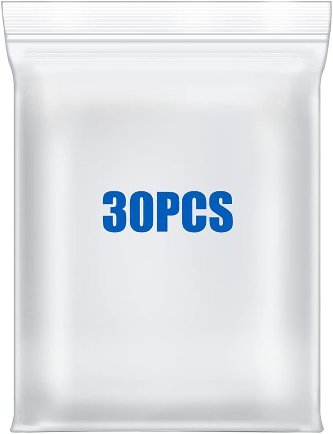 12″ x 18″ Thick Clear Reclosable Plastic Bags Large Zip Seal Lock Poly Bags With Zipper -3Mil for Clothing T-Shirts Shoes Toys Snack Storage -30 Pack
