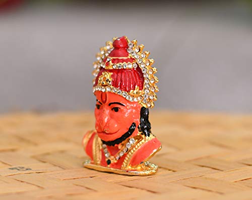 Image of Collectible India Lord Hanuman Idol Showpiece Statue - God Hanuman Idol for Car Dashboard - Bajrangbali Handicraft Decorative Spiritual Puja Vastu /Pooja /Puja Gift & Home Decor