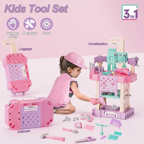 Magic4U KWG-8802 Kids Tool Bench Set,Magic4U 89Pcs Toddler Tool Workbench thumb #5