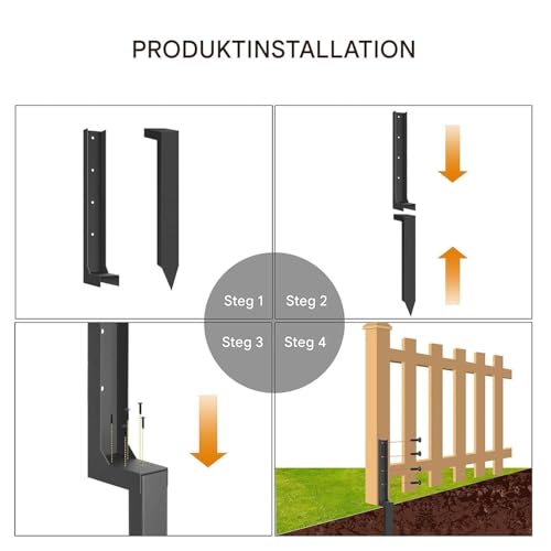 Pièce de réparation de clôture avec support de poste de pic de sol
