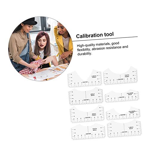 SHINEOFI 8piezas Regla Para Camisetas Redondas Unidades Herramienta De Alineación De Tallas Guia De Tallas Para Plantillas De Camisetas