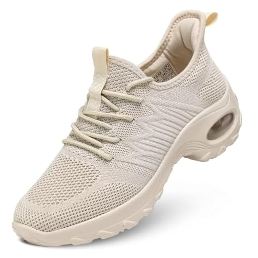 Women's Running Shoes Walking Tennis Sneakers Ladies Work Casual Comfor Lightweight Non-Slip Gym Trainers Brown